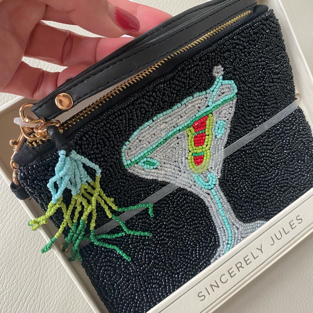 Beaded martini wristlet by Sincerely Jules
